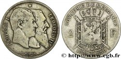 BELGIQUE 2 Francs 50e anniversaire de l’indépendance 1880 