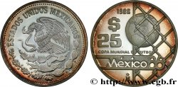 MEXIQUE 25 Pesos Proof coupe du Monde de football 1986 1986 