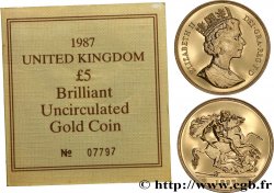 GRANDE-BRETAGNE - ÉLISABETH II 5 Pounds Proof 1987 Royal Mint