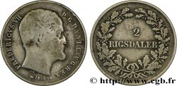 DENMARK 1/2 Rigsdaler Frédéric VII 1855 Copenhague