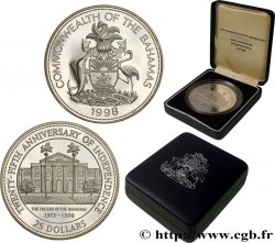 BAHAMAS 25 Dollars Proof - anniversaire de l’indépendance 1998 Franklin Mint