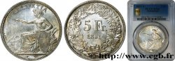 SUISSE - CONFEDERATION 5 Francs Helvetia assise 1851 Paris