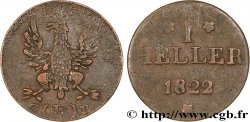 GERMANIA - LIBERA CITTA DE FRANCOFORTE 1 Heller aigle - ville libre de Francfort 1822 Francfort