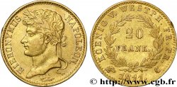ALLEMAGNE - ROYAUME DE WESTPHALIE - JÉRÔME NAPOLÉON 20 Franken 1811 Cassel TTB