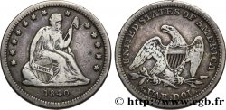 ÉTATS-UNIS D AMÉRIQUE 1/4 Dollar Liberté assise 1840 Philadelphie