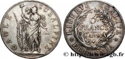 ITALY - SUBALPINE GAUL 5 Francs an 10 1802 Turin