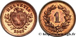 SWITZERLAND 1 Centime (Rappen) Croix Suisse 1940 Berne