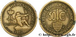 MONACO 50 Centimes émission du Crédit Foncier de Monaco 1924 Poissy