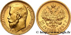 RUSSIE 15 Roubles Nicolas II 1897 Saint-Petersbourg