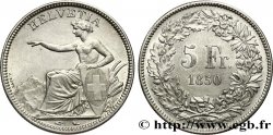 SUISSE - CONFEDERATION 5 Francs 1850 Paris TTB+