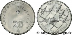 SWITZERLAND 20 francs - 50 ans de la patrouille Suisse 2014 Berne