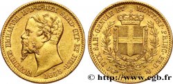 ITALIA - REINO DE CERDEÑA 20 Lire Victor Emmanuel II 1855 Turin