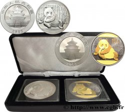 CHINA Lot de 2 x 10 Yuan Proof Panda 2015