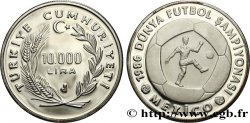 TURKEY 10.000 Lira Proof Coupe du Monde de Football Mexico 1986 1986 