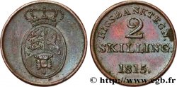 DENMARK 2 Skilling Rigsbanktegn (jeton de la banque nationale) 1815