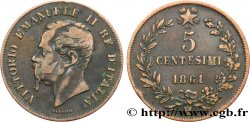 ITALIE 5 Centesimi Victor Emmanuel II 1861 Milan