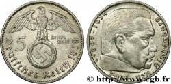 ALLEMAGNE 5 Reichsmark Maréchal Paul von Hindenburg 1938 Hambourg