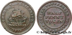 BRITISH TOKENS OR JETTONS 1/2 Penny TRADE & NAVIGATION  1813 