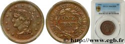 ÉTATS-UNIS D AMÉRIQUE 1 Cent Liberté “Braided Hair” 1854 Philadelphie SPL63 PCGS