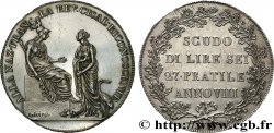 ITALY - CISALPINE REPUBLIC Scudo de 6 lires 1800 Milan MS