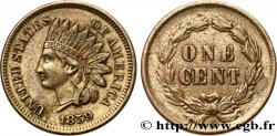 ÉTATS-UNIS D AMÉRIQUE 1 Cent tête d’indien 1859 Philadelphie