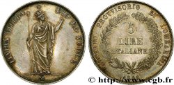ITALIE - LOMBARDIE 5 Lire Gouvernement provisoire de Lombardie 1848 Milan SUP