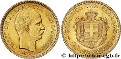 OR, PALLADIUM ET PLATINE INVESTISSEMENT 20 Drachmes 1884 Paris TTB+