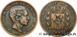 ESPAGNE 10 Centimos Alphonse XII 1878 Oeschger Mesdach & CO