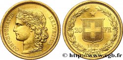 SWITZERLAND 20 Francs buste diadémé d Helvetia 1883 Berne
