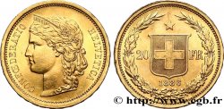 SUISSE 20 Francs Helvetia 1886 Berne