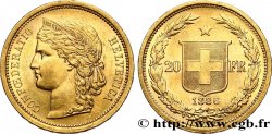 SWITZERLAND 20 Francs Helvetia 1886 Berne