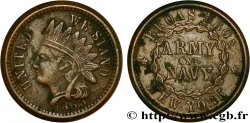 ÉTATS-UNIS D AMÉRIQUE 1 Cent (1861-1864) “civil war token” tête d’indien 1863 