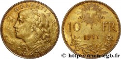 SWITZERLAND 10 Francs  Vreneli  1911 Berne