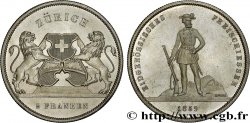 SUISSE - CANTON DE ZÜRICH 5 Franken Tir de Zurich 1859 