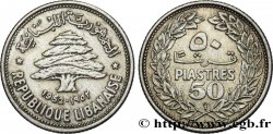 LIBAN 50 piastres Cèdre du Liban 1952 Utrecht TTB+