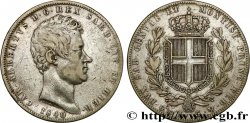 ITALIA - REINO DE CERDEÑA 5 Lire Charles Albert 1840 Gênes