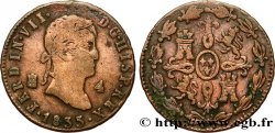 ESPAGNE 4 Maravedis Ferdinand VII 1833 Ségovie