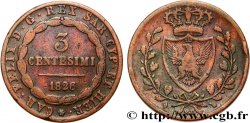 ITALIA - REGNO DE SARDINIA 3 Centesimi Royaume de Sardaigne type au “L” 1826 Turin