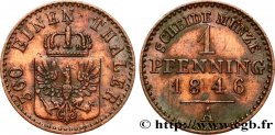 ALLEMAGNE - PRUSSE 1 Pfenning Royaume de Prusse 1846 Berlin