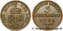 ALLEMAGNE - PRUSSE 3 Pfenninge 1868 Berlin