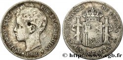 ESPAGNE 1 Peseta Alphonse XIII 3e type 1900 Madrid