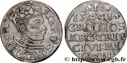 POLOGNE - LIVONIE - ÉTIENNE Ier BATHORY Trois groschen 1584 Riga