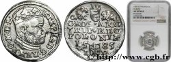 POLOGNE - LIVONIE - ÉTIENNE Ier BATHORY Trois groschen 1585 Olkusz