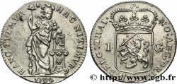 PAYS-BAS - PROVINCES-UNIES 1 Gulden Hollande armes couronnées des provinces Unies / femme au coude posé sur une bible 1794 Utrecht