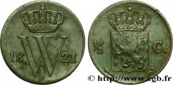 NETHERLANDS 1/2 Cent emblème monogramme de William Ier 1821 Utrecht