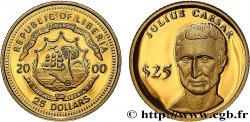 LIBERIA 25 Dollars Proof Jules César 2000 