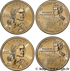 ÉTATS-UNIS D AMÉRIQUE Lot de 2 monnaies 1 Dollar Elizabeth Peratrovich 2020 Philadelphie + Denver