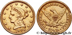 ÉTATS-UNIS D AMÉRIQUE 2 1/2 Dollars or (Quarter Eagle) type “Liberty Head” 1906 Philadelphie