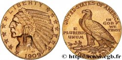 ÉTATS-UNIS D AMÉRIQUE 5 Dollars  Indian Head  1909 Philadelphie