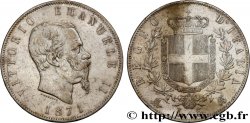 ITALIA 5 Lire Victor Emmanuel II 1871 Milan